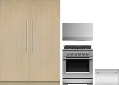 5 Piece Package Includes Refrigerator, Freezer, Range, Hood And Dishwasher